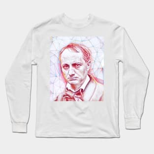 Charles Baudelaire Portrait | Charles Baudelaire Artwork | Line art Long Sleeve T-Shirt